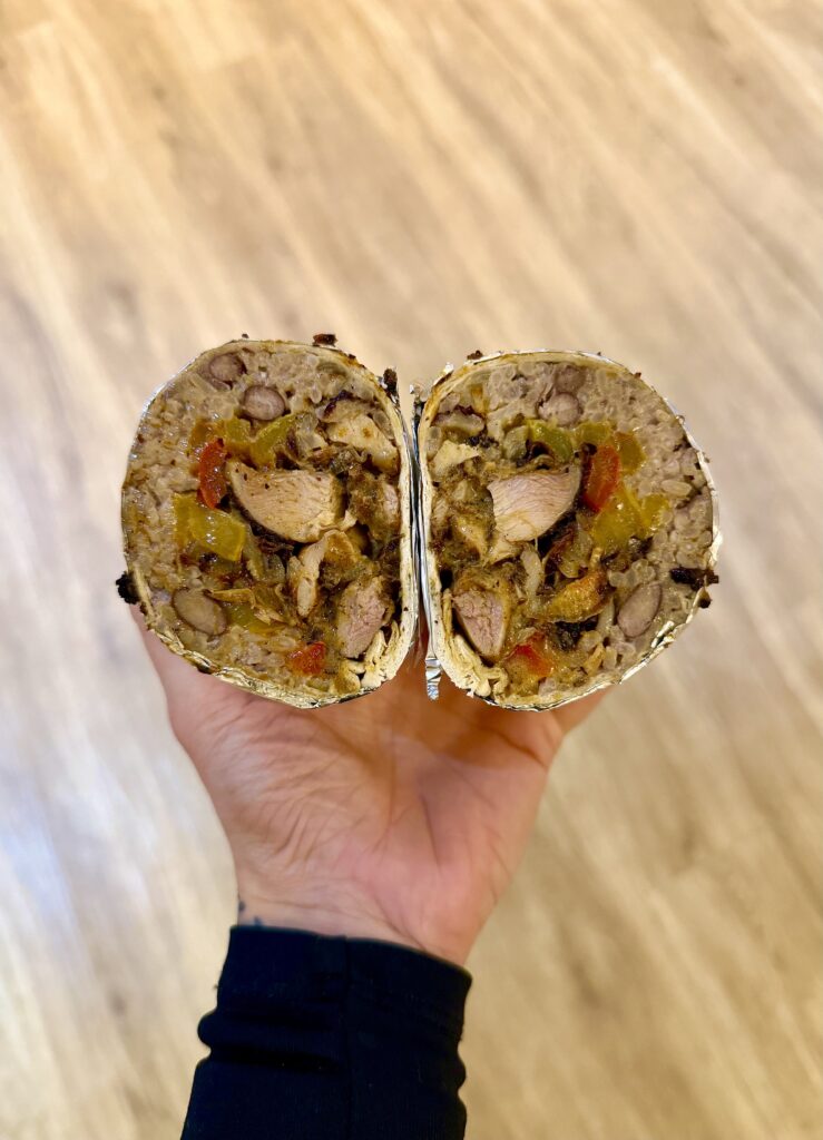 fakeaway jerk chicken burritos